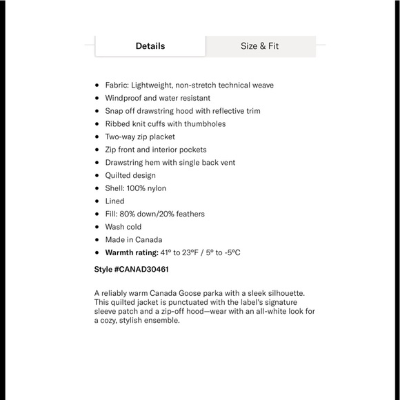 ❄️CANADA GOOSE ELLISON JACKET ❄️ - Picture 8 of 8